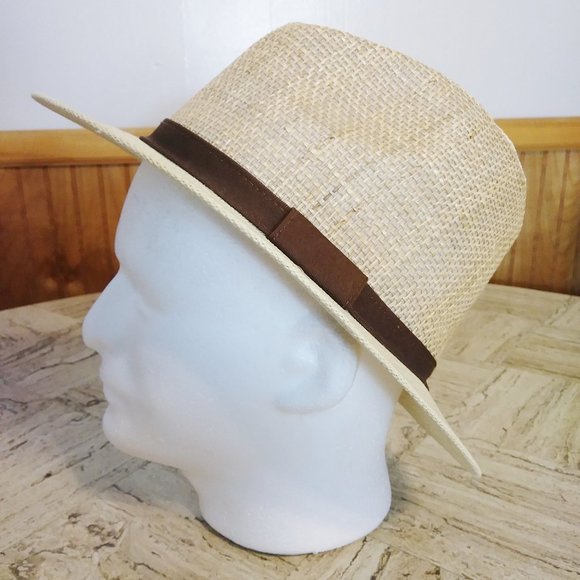 Other - Men's straw Fedora hat
